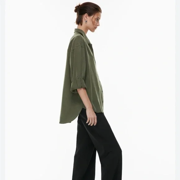 Aritzia Babaton Archive Shirt (Black, Tencel) - Picture 6 of 8